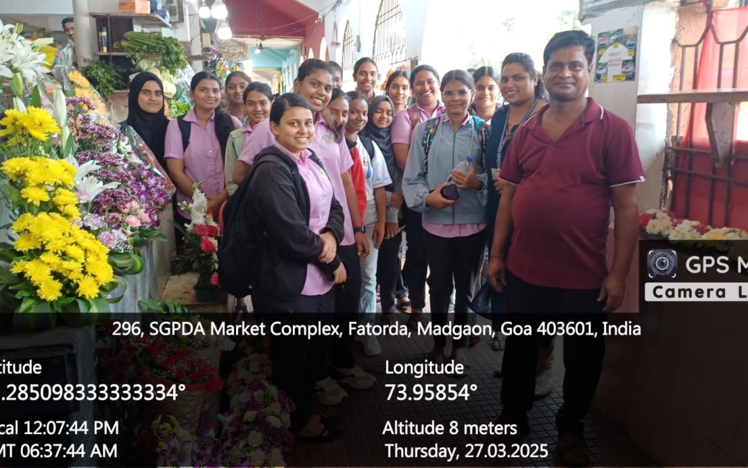 Botany Field Study Trip to  LOCAL FLORIST AT SGPDA MARKET, MADGAON
