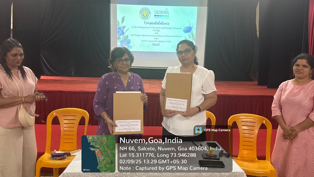 Memorandum of Understanding (MoU) with Serena Palliative Care, Goa